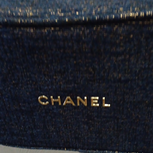 Chanel Navy Cosmetic Bag Turned Crossbody Bag with Unbranded Chain - Picture 6 of 10